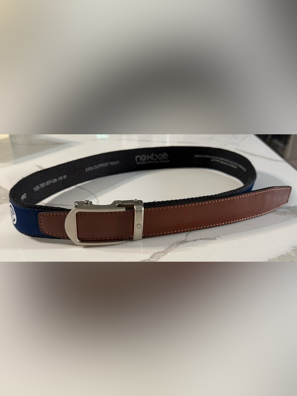 Nexbelt navy Outpost Club Adjustable Golf Belt